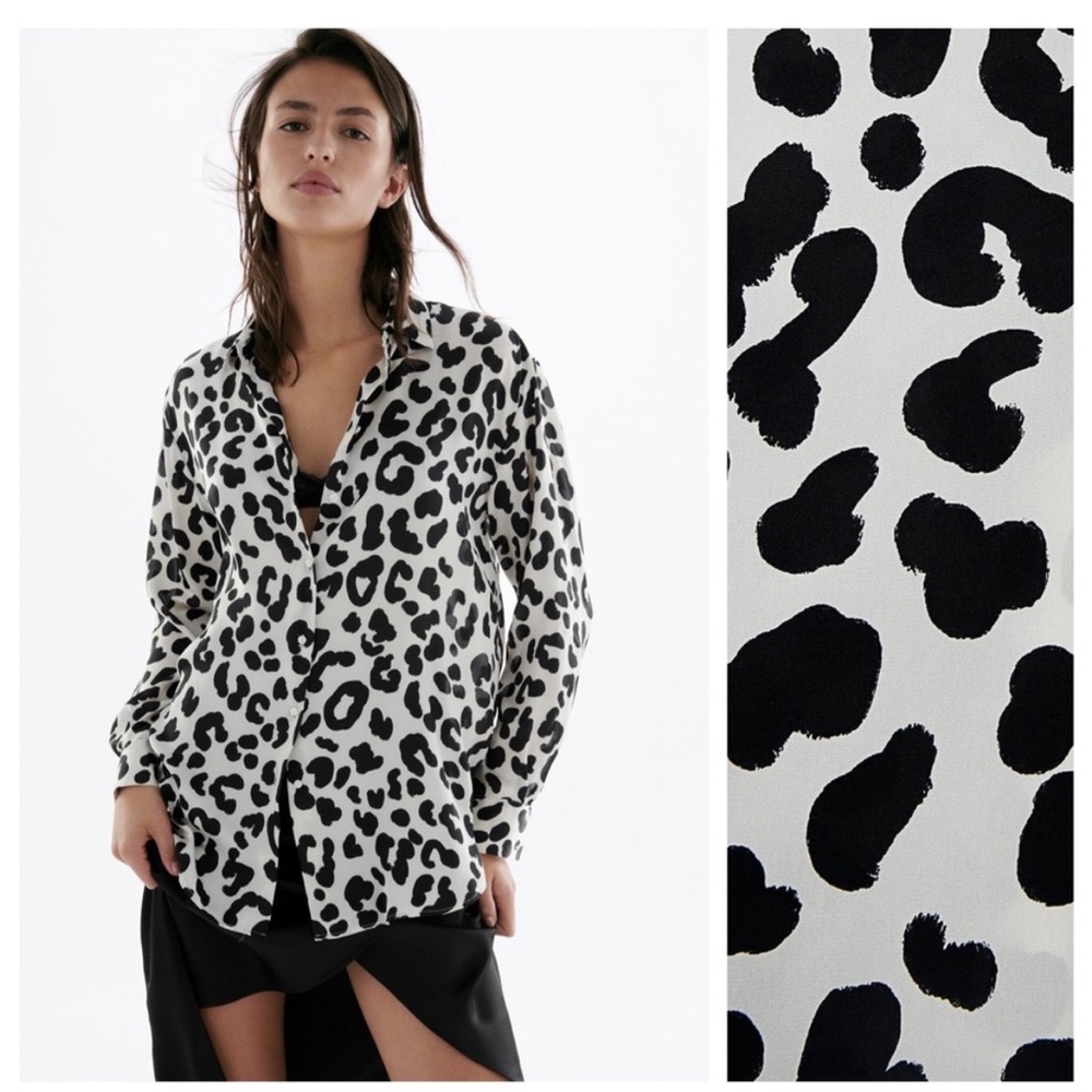 Zara silk button down